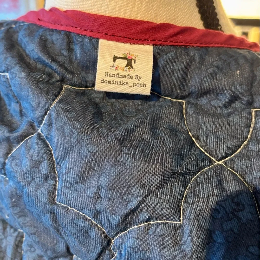🧵 HANDMADE (by me!) Patchwork Quilted Short Jacket - SMALL/MEDIUM - Picture 13 of 15